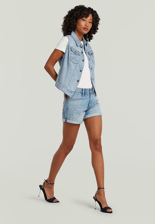 G-STAR - Pitched hem slim vest wmn - vintage summer clouds
