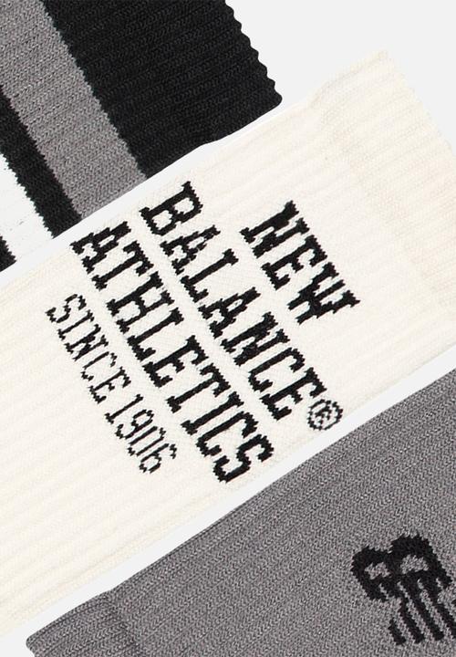 New Balance  - Active Graphic Crew Sock 3 Pack - Multi