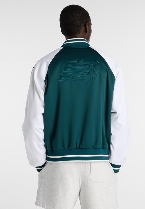New Balance  - NB Athletics Varsity Jacket - Green/White