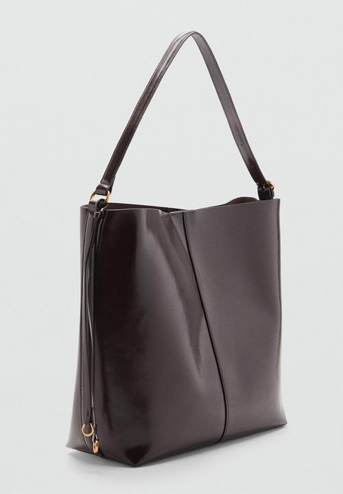 MANGO - Antonia shoulder bag - dark brown