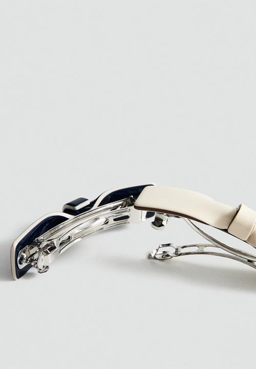 MANGO - Azur Hair Clips - Navy & Neutral
