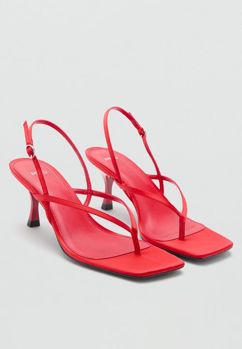 MANGO - Ross open toe slingback - red