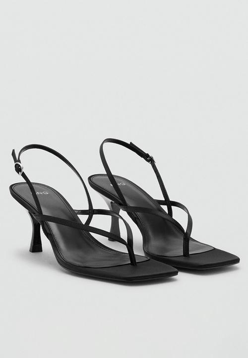 MANGO - Ross open toe slingback - black