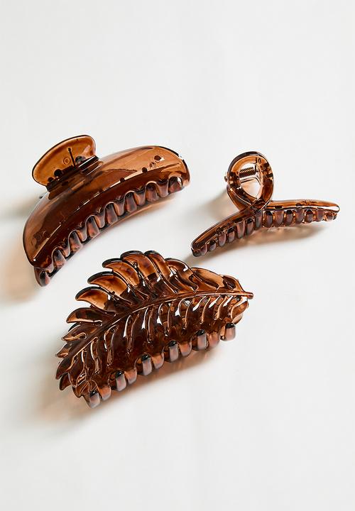 Tessa Design - Danae Claw Clip Set - Brown