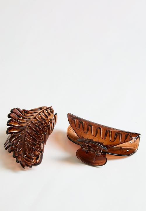 Tessa Design - Danae Claw Clip Set - Brown