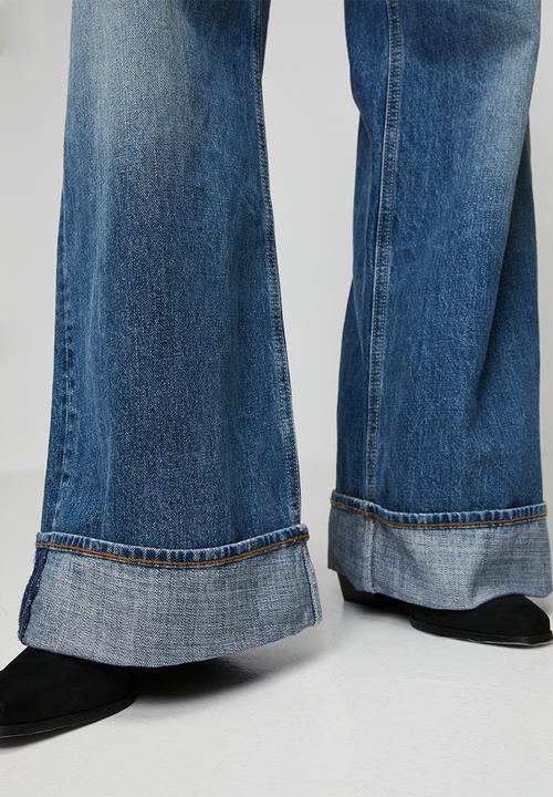 G-STAR - Roxx wide wmn - antique faded patina blue