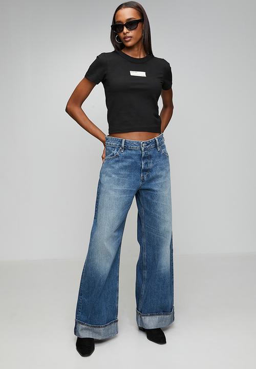 G-STAR - Roxx wide wmn - antique faded patina blue