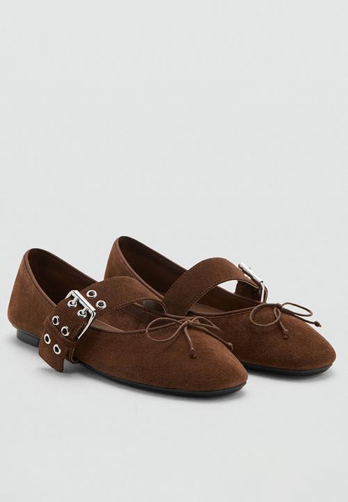 MANGO - Gift mary jane - dark brown