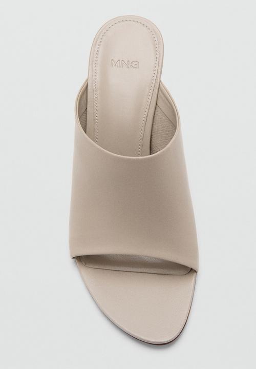 MANGO - Vamp open toe mule - gray
