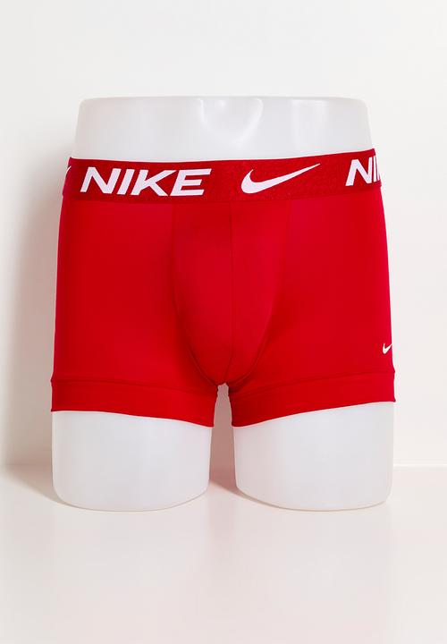 Nike - Dri-Fit Essential Micro Trunk 3 Pack - Black/Red/Grey Assorted