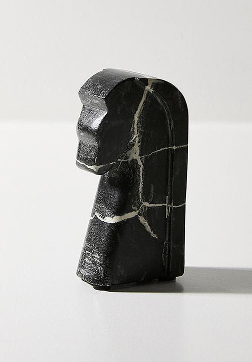 Sixth Floor - Knight Marble Book Ends - Black & White