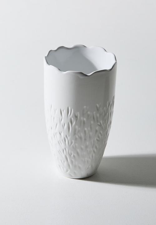 Urchin Art - Bullet Vase - White