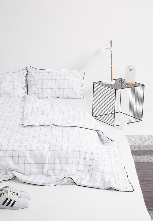 Grey Grid Duvet Set Sixth Floor Bedding Superbalist Com