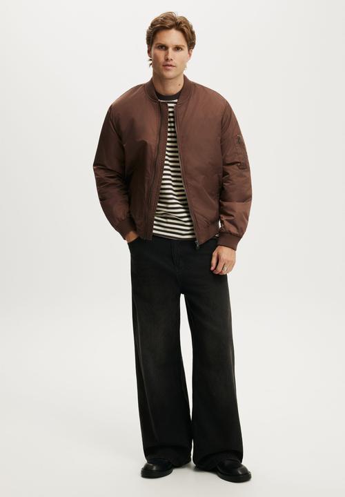 Cotton On - Classic Bomber Jacket - Burnt Rust