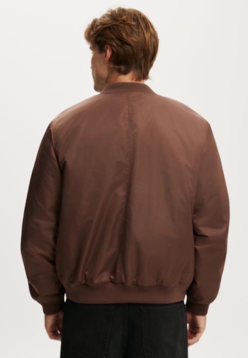 Cotton On - Classic Bomber Jacket - Burnt Rust