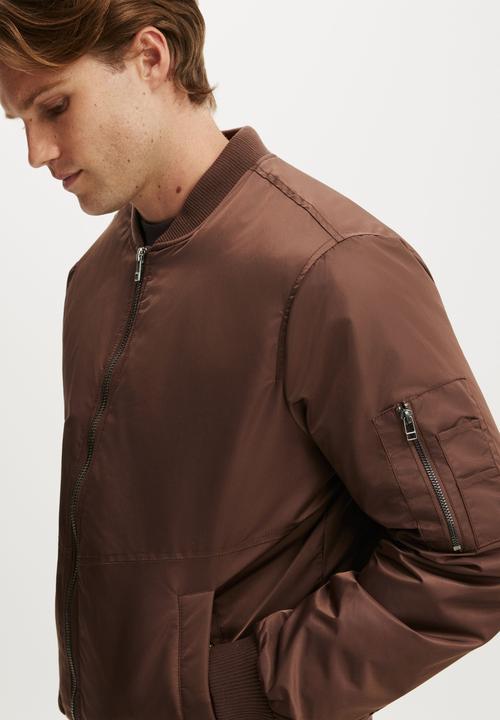 Cotton On - Classic Bomber Jacket - Burnt Rust