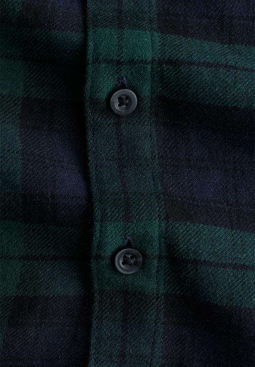 H&M - Cotton flannel shirt - green/blue checked
