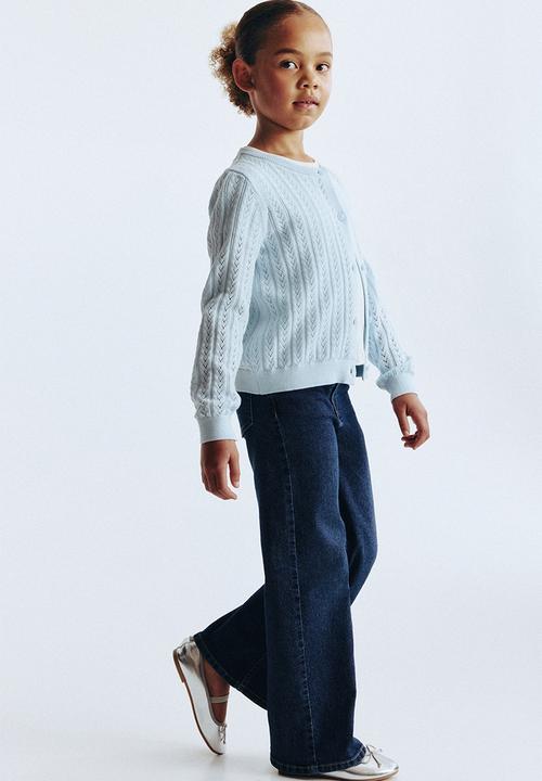 H&M - Superstretch wide leg jeans - dark denim blue