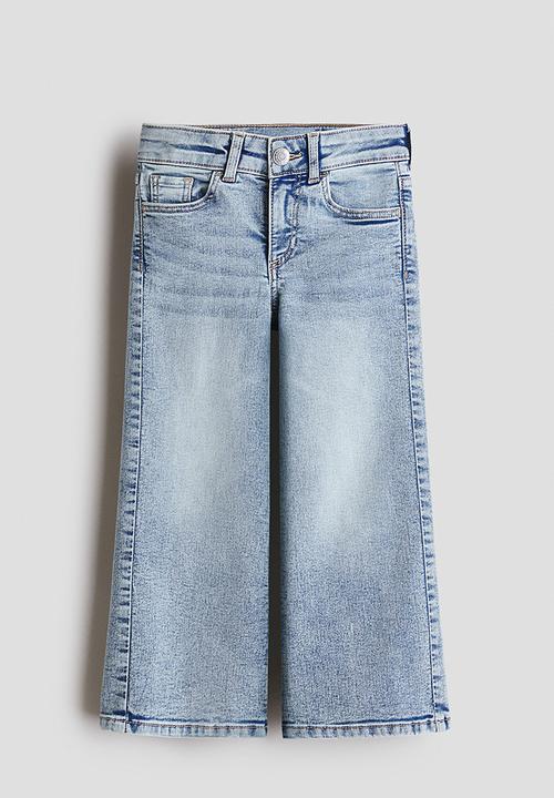 H&M - Superstretch wide leg jeans - light denim blue