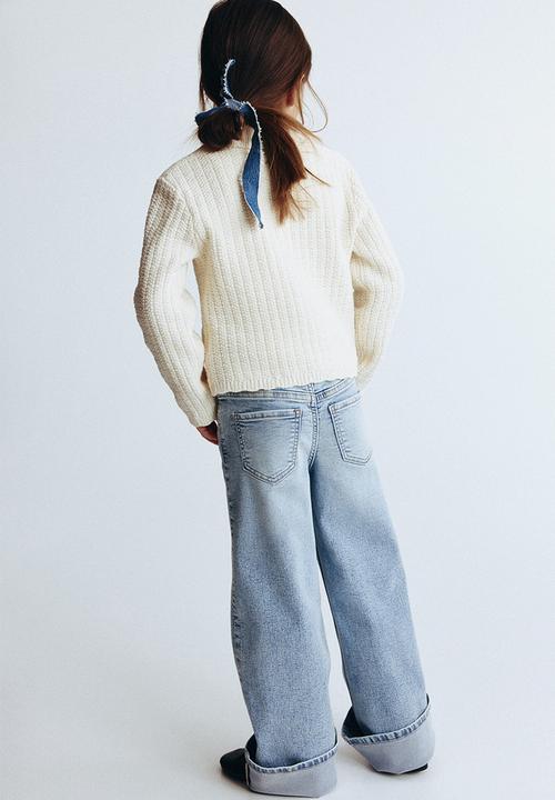 H&M - Superstretch wide leg jeans - light denim blue