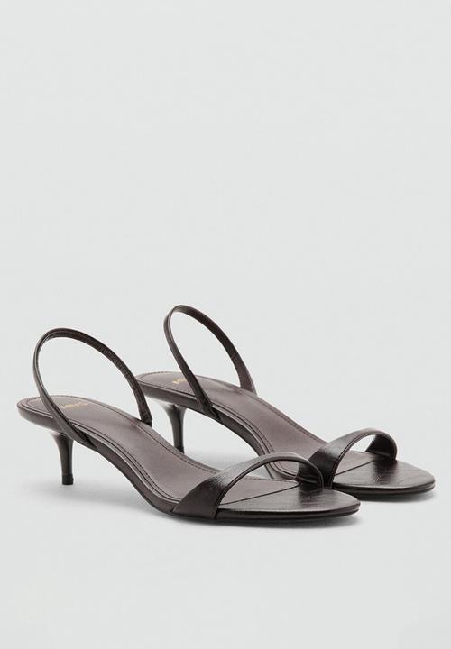 MANGO - Nighty open toe slingback - dark brown