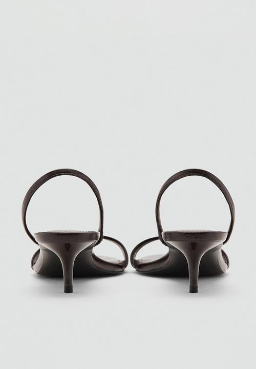 MANGO - Nighty open toe slingback - dark brown