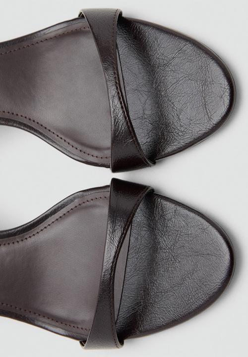 MANGO - Nighty open toe slingback - dark brown