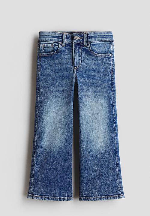 H&M - Superstretch wide leg jeans - washed denim blue