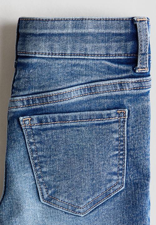 H&M - Superstretch wide leg jeans - washed denim blue