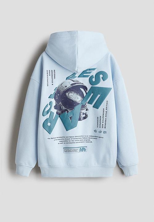 H&M - Hoodie - light blue/nasa