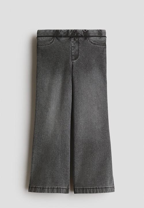 H&M - Wide denim-look trousers - denim grey