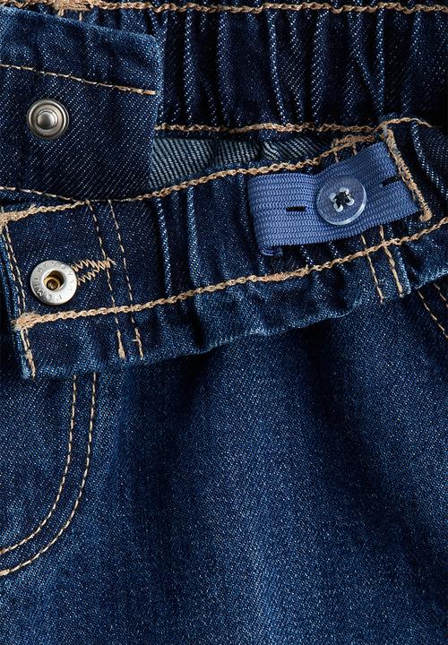 H&M - Wide leg paper bag jeans - denim blue