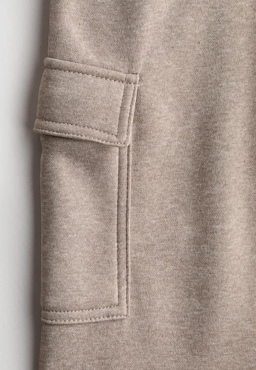 H&M - Cargo joggers - light brown marl