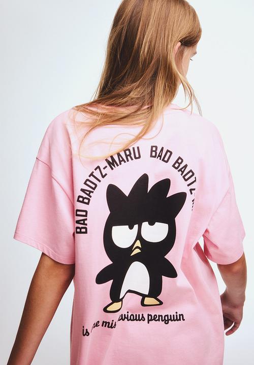 H&M - Printed cotton T-shirt - pink/badtz-maru