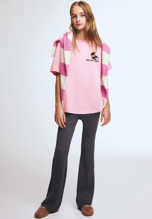 H&M - Printed cotton T-shirt - pink/badtz-maru