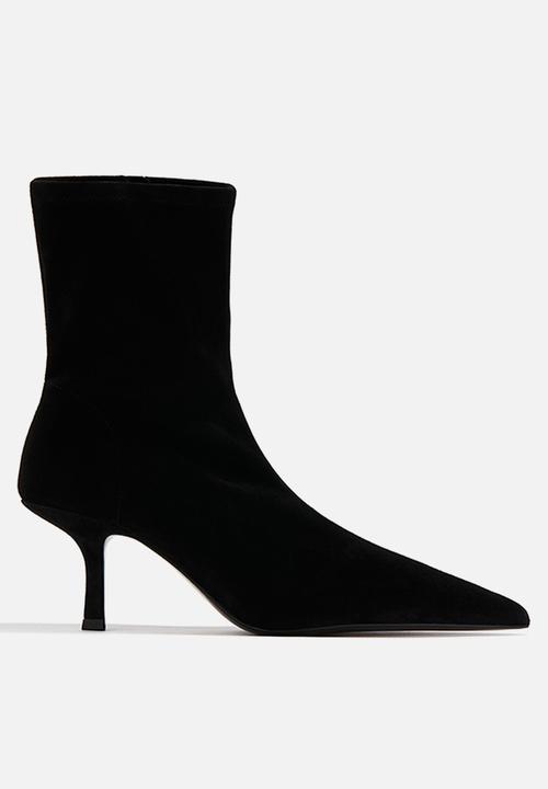 H&M - Leather sock boots - black