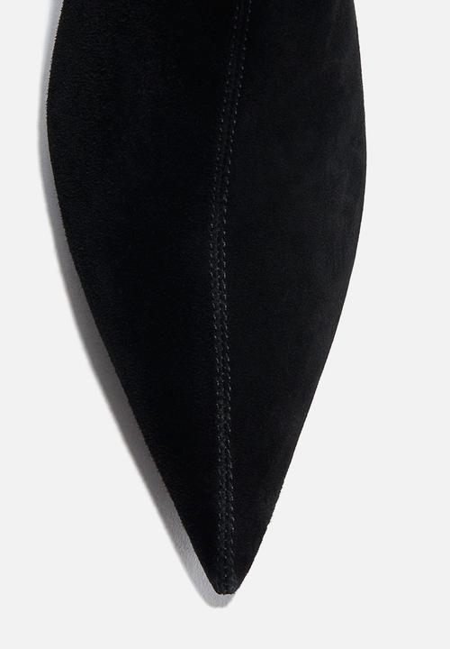 H&M - Leather sock boots - black