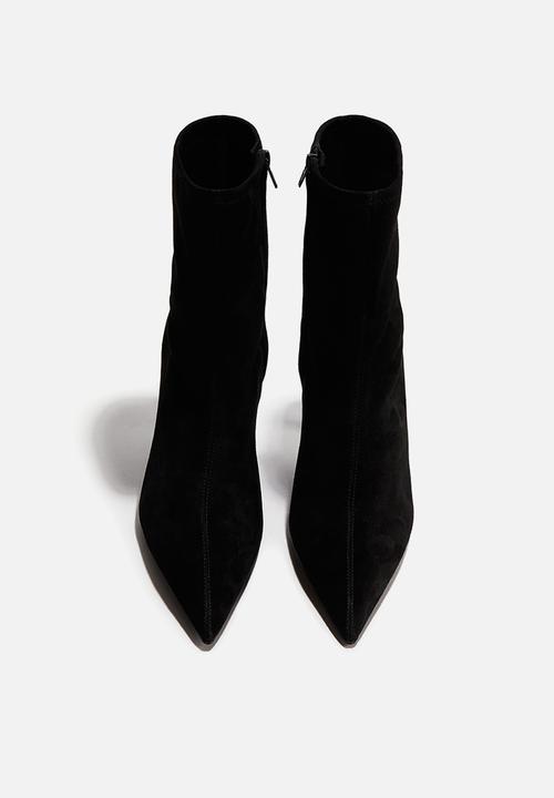 H&M - Leather sock boots - black