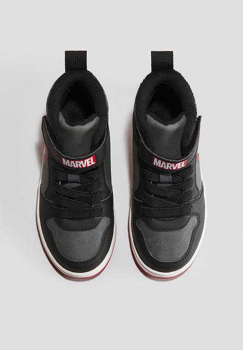 H&M - Warm-lined hi-top trainers - dark grey/spider-man