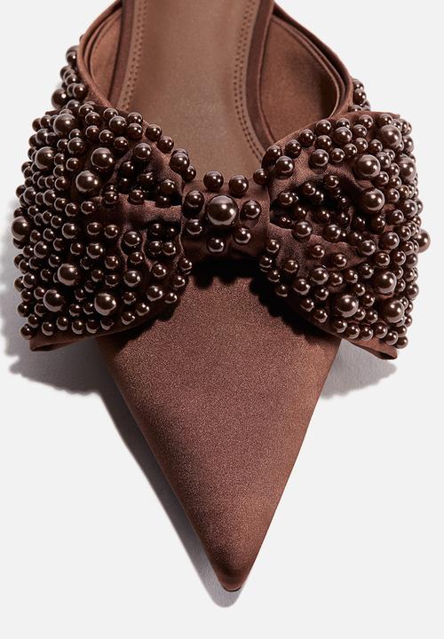 H&M - Embellished mules - brown