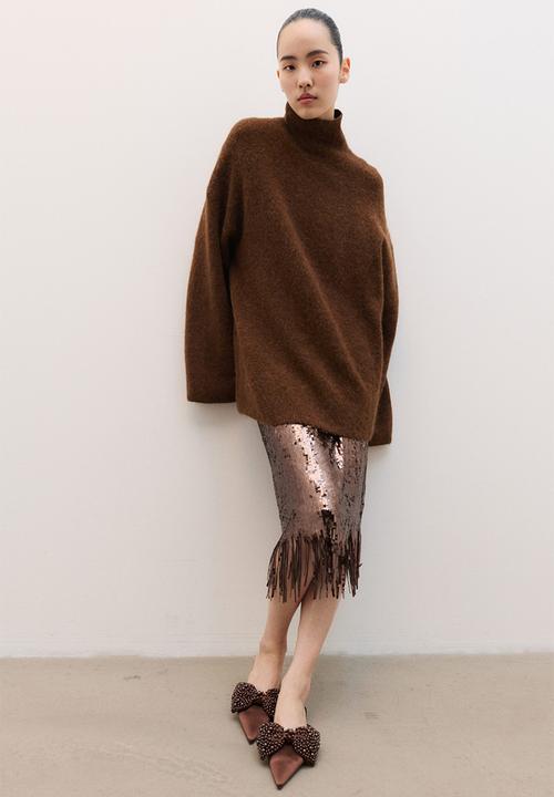 H&M - Embellished mules - brown