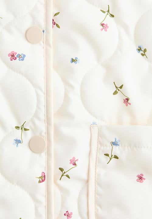 H&M - Quilted jacket - cream/floral