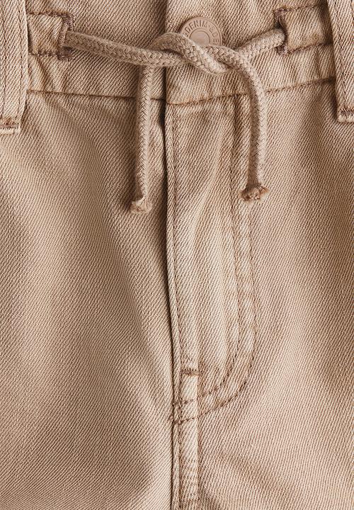 H&M - Washed cotton twill trousers - beige