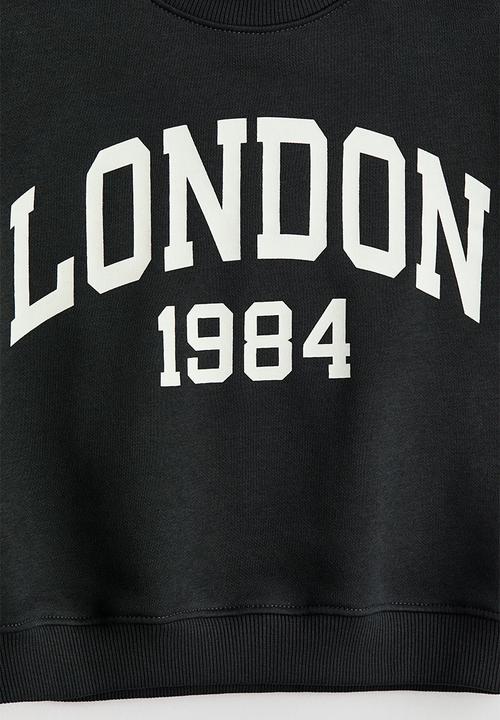 H&M - Printed sweatshirt - black/london