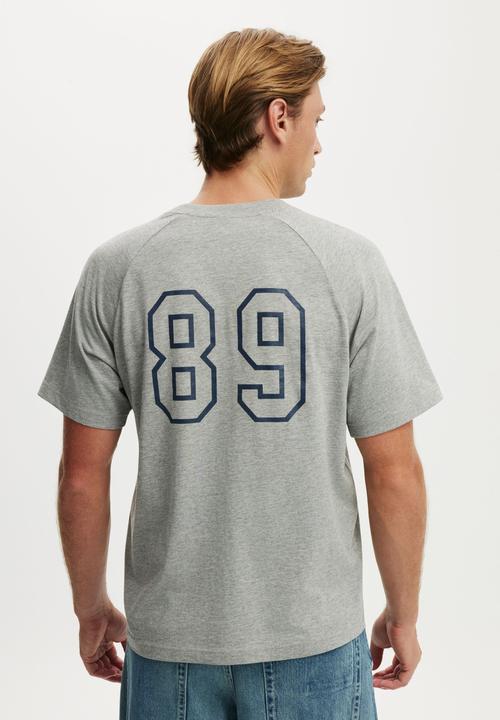 Cotton On - Everyday Fit Graphic T-Shirt - Grey Marle / Japan 89