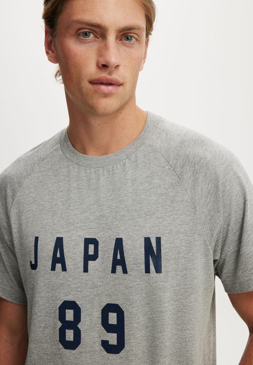 Cotton On - Everyday Fit Graphic T-Shirt - Grey Marle / Japan 89