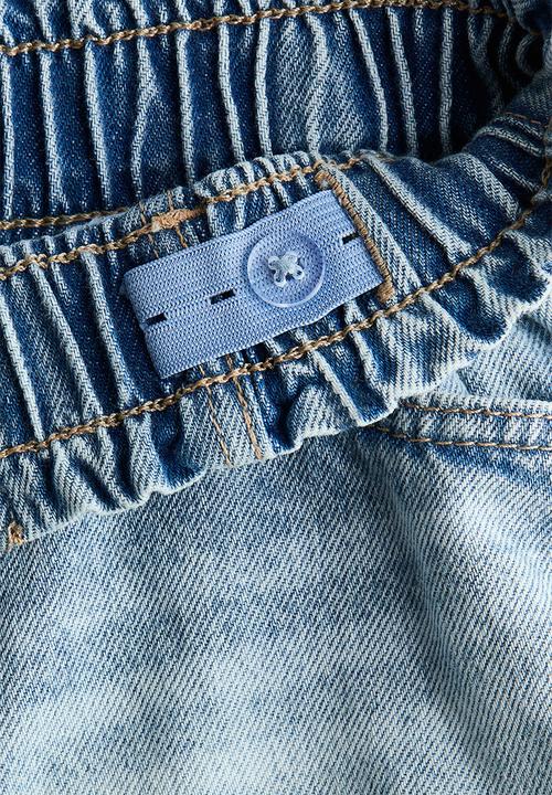 H&M - Paper bag denim shorts - light denim blue