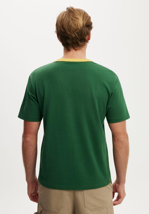 Cotton On - Everyday Fit Graphic T-Shirt - Racing Green / Brasil 88