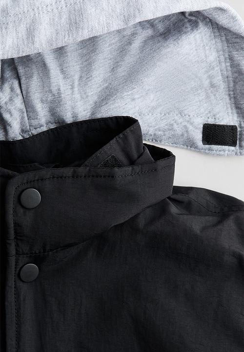 H&M - Hooded bomber jacket - black