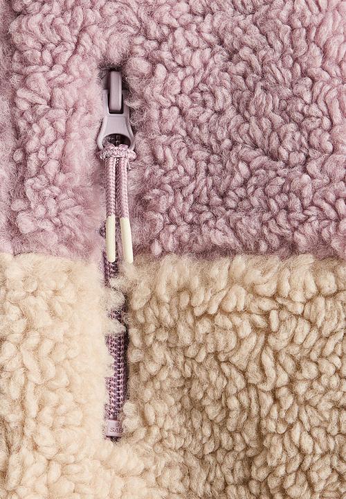 H&M - Teddy jacket - light purple/colour block